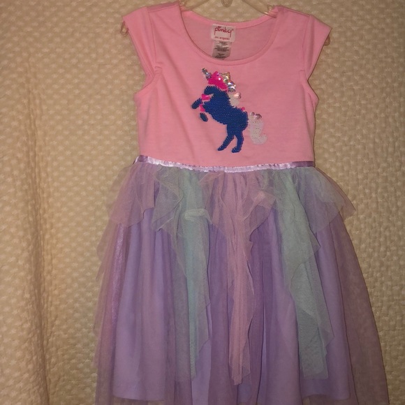 Pinky Other - Two way sequins unicorn size 5 dress.